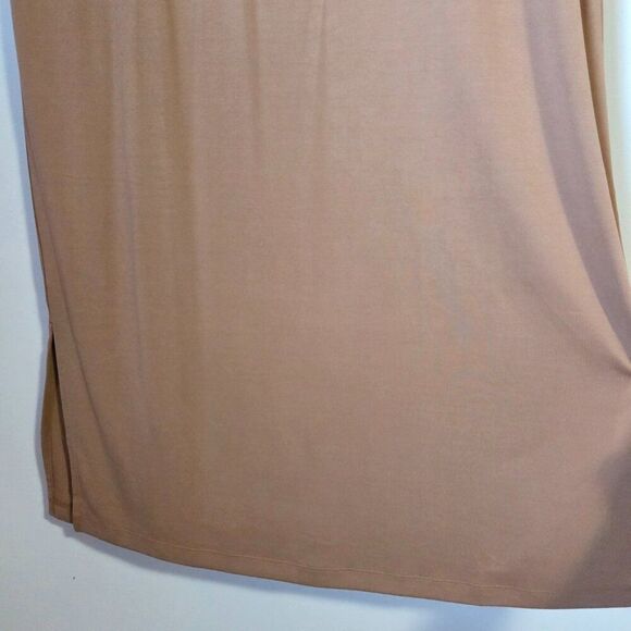 EUC LIKE NEW J JILL SUPER SOFT TAN SLIT SIDE MIDI TSHIRT DRESS SIZE SMALL - Picture 9 of 16